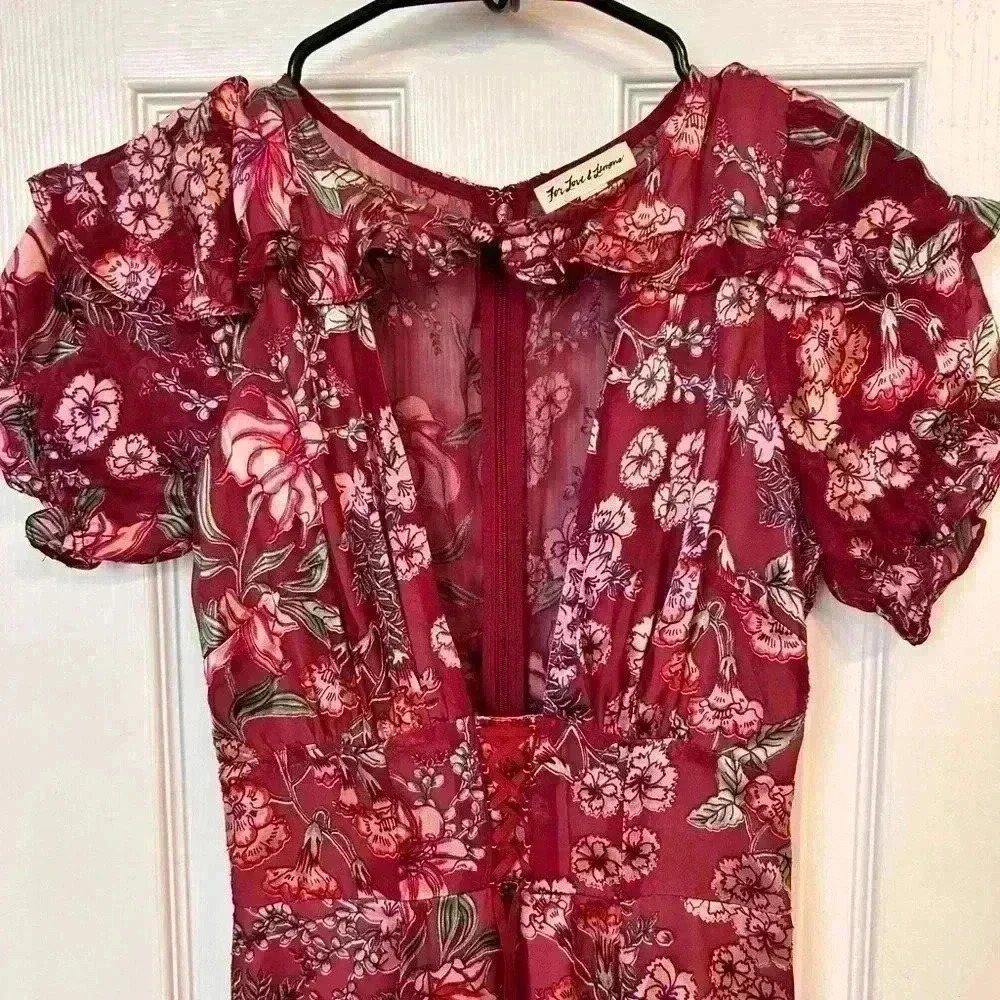 For Love and Lemons Flora Maxi Dress Size XS - Picture 6 of 8